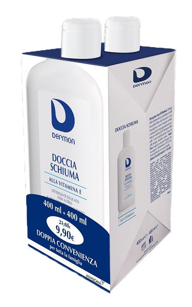 Dermon bipacco docciaschiuma vitamina e 400 ml + 400 ml