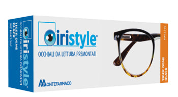 Occhiale da lettura premontato iristyle tiger brown demi top black 1,5