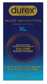 Preservativo durex nude sensation xl 6 pezzi