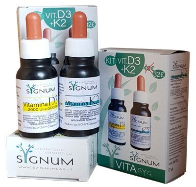 Vitasyg kit composto da vitamina d3 20 ml + vitamina k2 20 ml