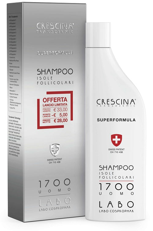 Shampoo crescina isole follicolari superformula 1700 uomo 150 ml