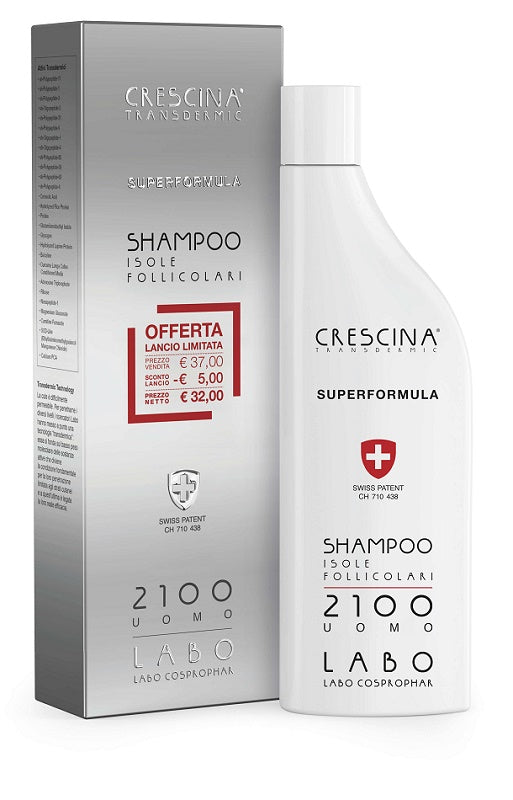 Shampoo crescina isole follicolari superformula 2100 uomo 150 ml