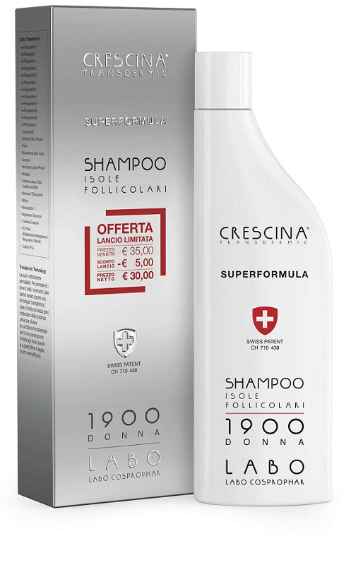Shampoo crescina isole follicolari superformula 1900 donna 150 ml