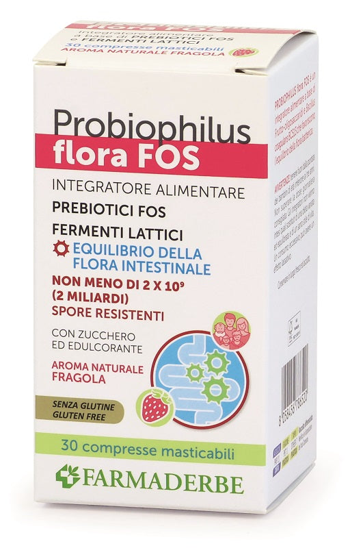 Probiophilus flora fos 30 compresse masticabili da 1,6 g
