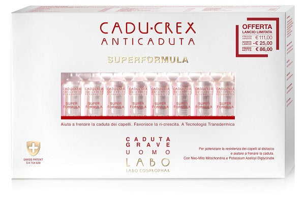 Cadu-crex superformula caduta grave uomo 20 fiale da 3,5 ml