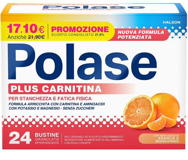Polase plus carnitina promo 24 bustine granulato effervescente da 6,8 g