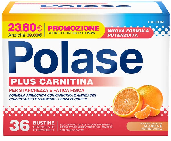 Polase plus carnitina promo 36 bustine granulato effervescente da 6,8 g