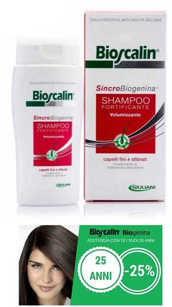 Bioscalin sincrobiogenina shampoo fortificante volumizzante primavera 200 ml