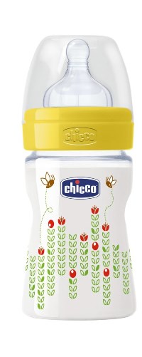 Chicco biberon well being in polipropilene unisex da 150 ml normal silicone ita