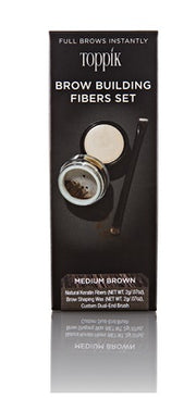 Brow building fiber set med brown castano medio