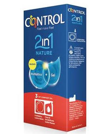 Control 2 in 1 nature + lube nature 3 pezzi