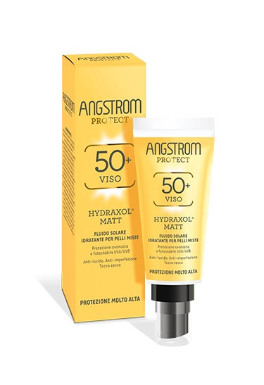 Angstrom protect hydraxol matt fluido solare ultra protezione 50+ 40 ml