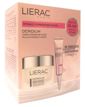 Lierac deridium crema idratante 50 ml + diopticreme 10 ml