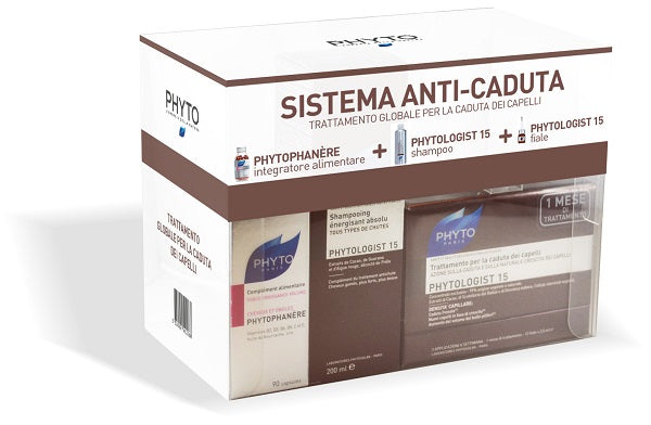 Coffret sistema phytologist 90 capsule + 12 fiale x 3,5 ml + shampoo
