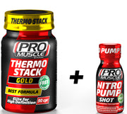 Promuscle thermo stack gold 90 compresse + nitro pump shot 40 ml