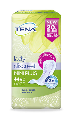 Pannolone sagomato tena discreet mini plus 16 pezzi