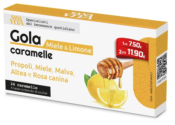Sanavita gola limone miele 24 compresse
