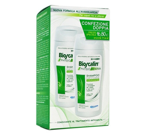 Bioscalin physiogenina shampoo fortificante volumizzante cofanetto 2 flaconi