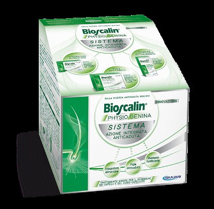 Bioscalin physiogenina sistema compresse 25 g + fiale 35 ml + shampoo rivitalizzante 200 ml