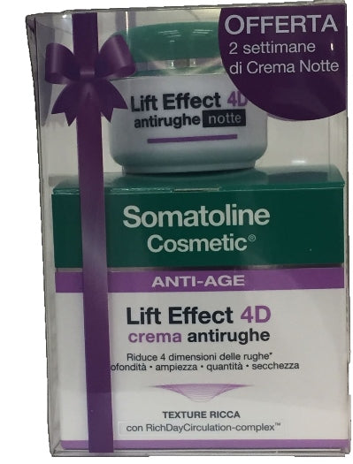 Somatoline cosmetic viso 4d crema giorno 50 ml+ mini notte 15 ml