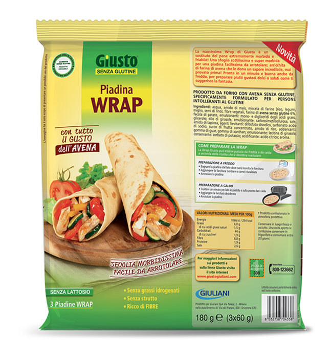 Giusto senza glutine wrap 3x60 g