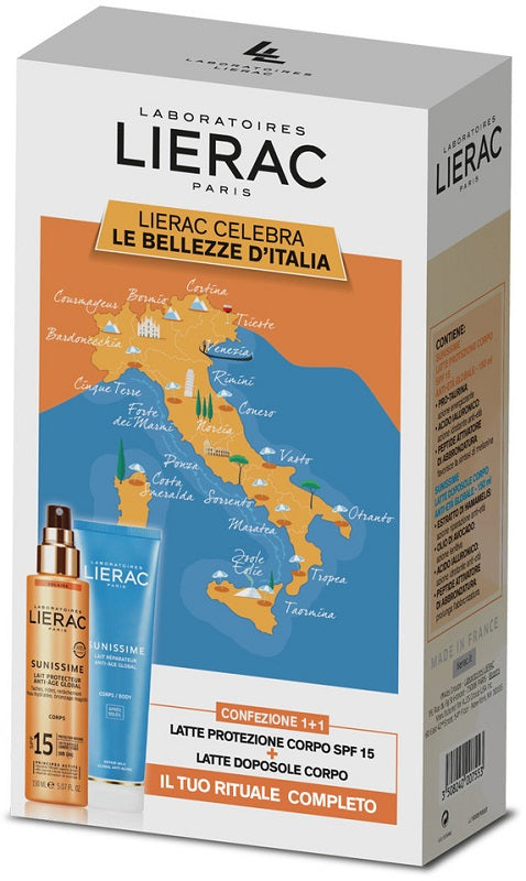 Lierac sunissime corpo spf15 40 ml + latte doposole 40 ml