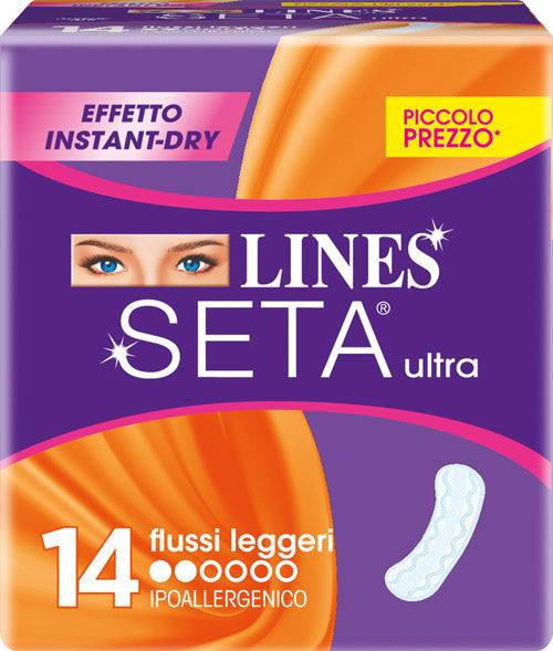 Lines seta ultra assorbenti per flussi leggeri 14 pezzi