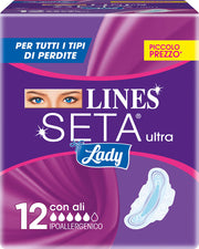 Lines seta ultra lady con ali 12 pezzi
