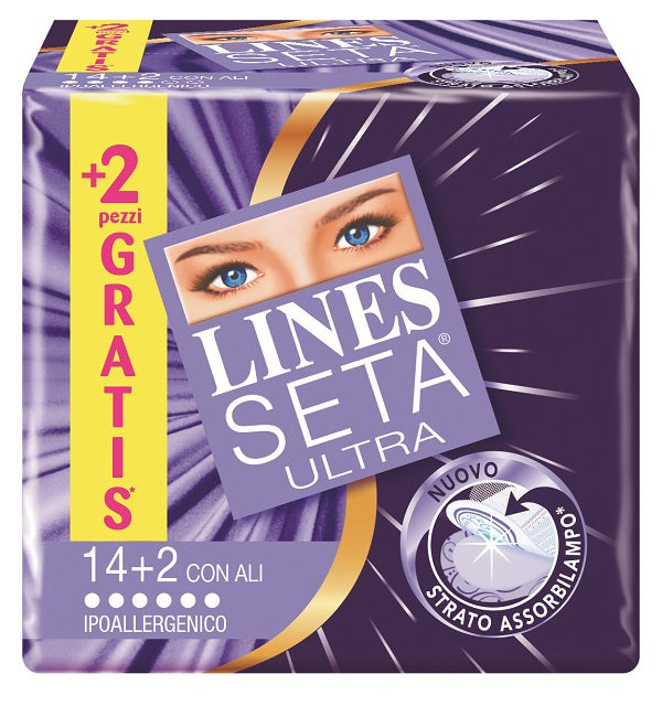 Assorbente lines seta ultra con ali 16 pezzi