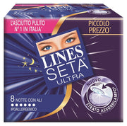 Lines seta ultra assorbenti con ali notte 10 pezzi