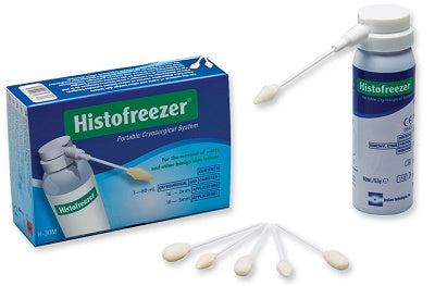 Histofreezer mix mini kit per crioterapia 1 bomboletta di aerosol da 80 ml + 16 applicatori da 2mm + 16 applicatori da 5 mm