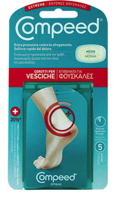 Compeed cerotto per vesciche tallone sport 5 pezzi