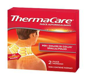 Fascia autoriscaldante a calore terapeutico thermacare collo 2 pezzi promo