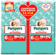 Pampers baby dry pannolino a mutandina duo downcount xl 28 pezzi