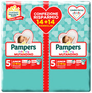 Pampers baby dry pannolino a mutandina duo downcount junior 28 pezzi