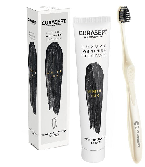 Curasept white luxury whitening dentifricio 75 ml + spazzolino