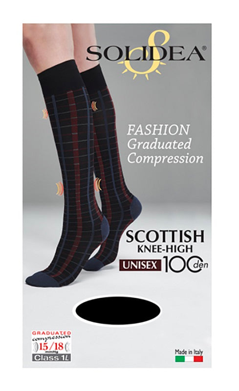 Scottish knee-high 100 unisex gambaletto fantasia nero l