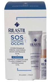 Rilastil hydrotenseur cofanetto occhi 2 pezzi con crema contorno occhi 15 ml + rilastil camouflage fuido correttivo antiocchiaie 5 ml