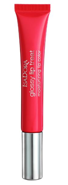 Isadora glossy lip treat 62 poppy red