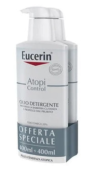 Eucerin bipacco atopi olio detergente 400 ml + 400 ml