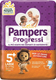Pampers progressi large pannolino 5+ 13-27kg 19 pezzi
