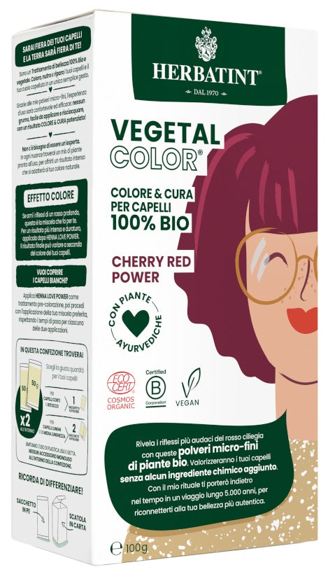Herbatint vegetal color cherry red power ita 100 g