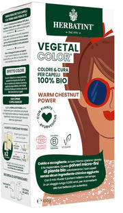 Herbatint vegetal color warm chestnut power ita 100 g
