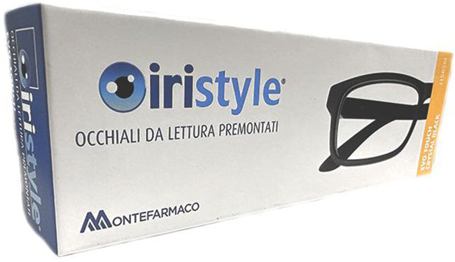 Occhiale da lettura premontato iristyle evo touch crystal black 2,0