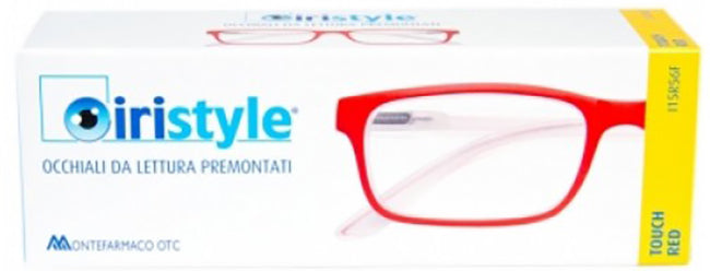 Occhiale da lettura premontato iristyle evo touch red 1,5