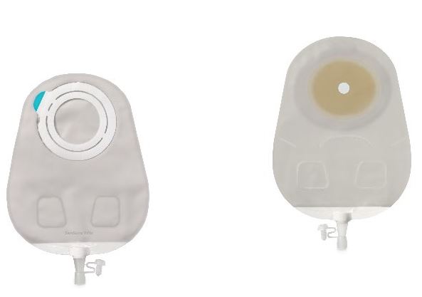 Sensura mio flex sistema 2 pezzi con aggancio adesivo sacca multichamber per urostomia trasparente 50mm da 550 ml 30 pezzi