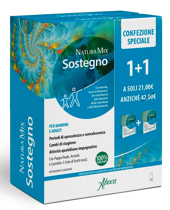 Natura mix advanced sostegno 10 flaconcini + 10 flaconcini confezione speciale