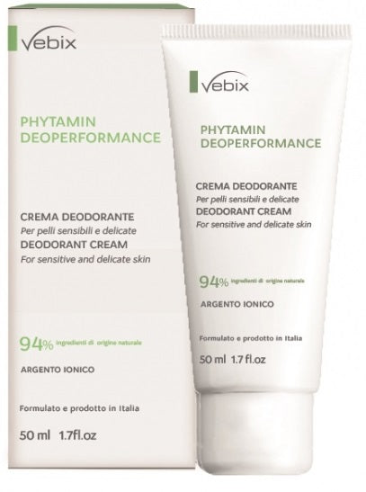 Vebix phytamin e deo performance crema deo 72h-50ml sali di argento