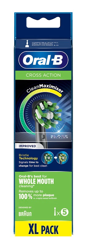 Oralb cross action black eb50 testine per spazzolino elettrico 5 pezzi