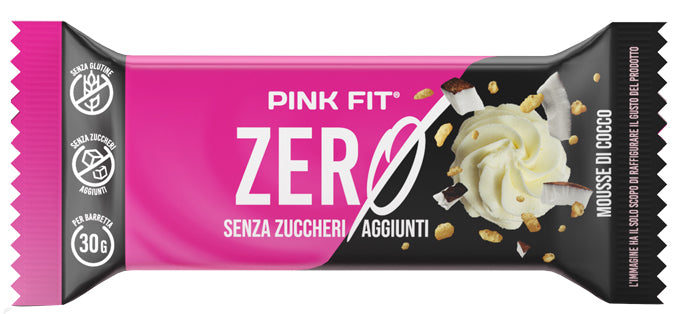 Pink fit bar zero mousse cocco bianco 30 g